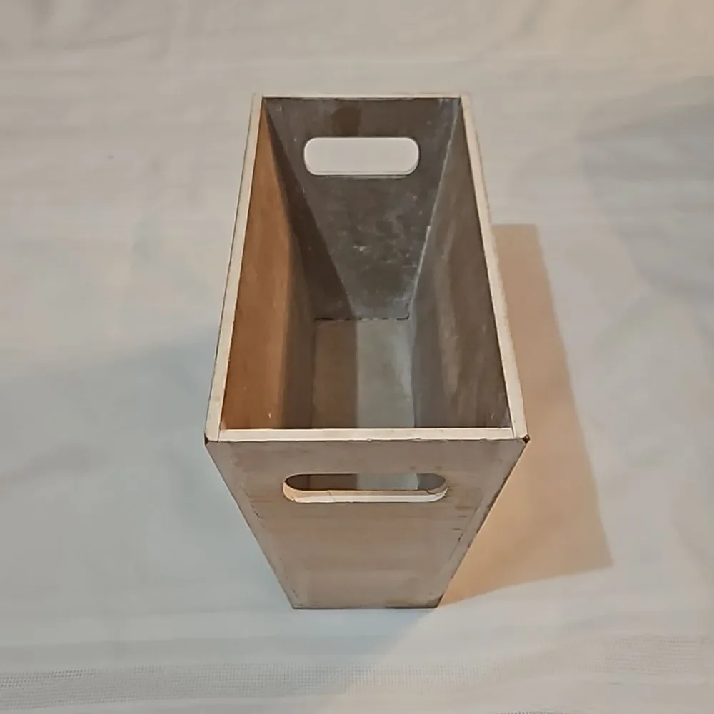 Farmers Market Gray & White Decorative Storage Bin | Modern Farmhouse Decor